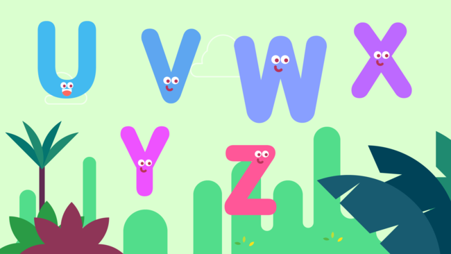Letters U, V, W, X, Y, Z Letters U, V, W, X, Y, Z
